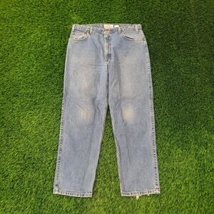 Vintage LEVIS 540 Baggy Jeans 36x30 Faded Medium-Wash Fraying